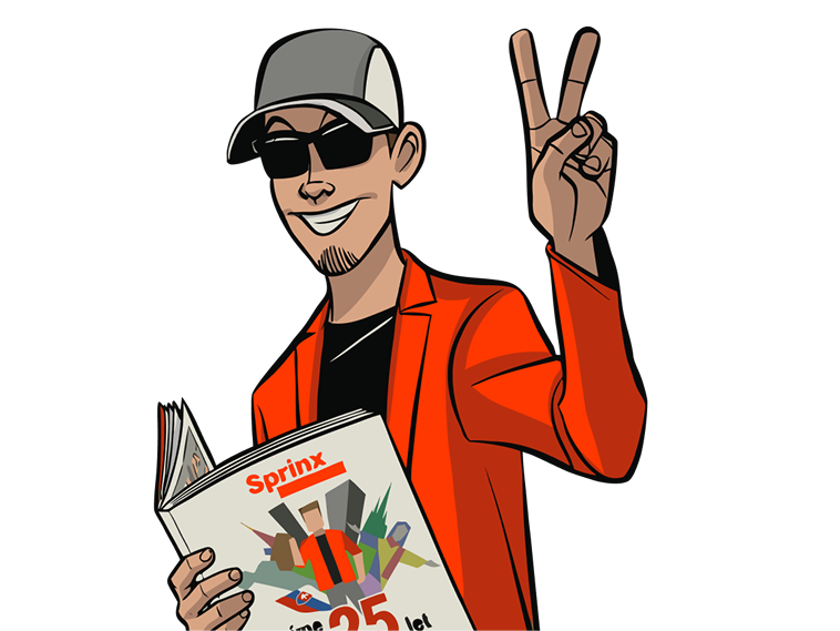 sprinx komiks maskot